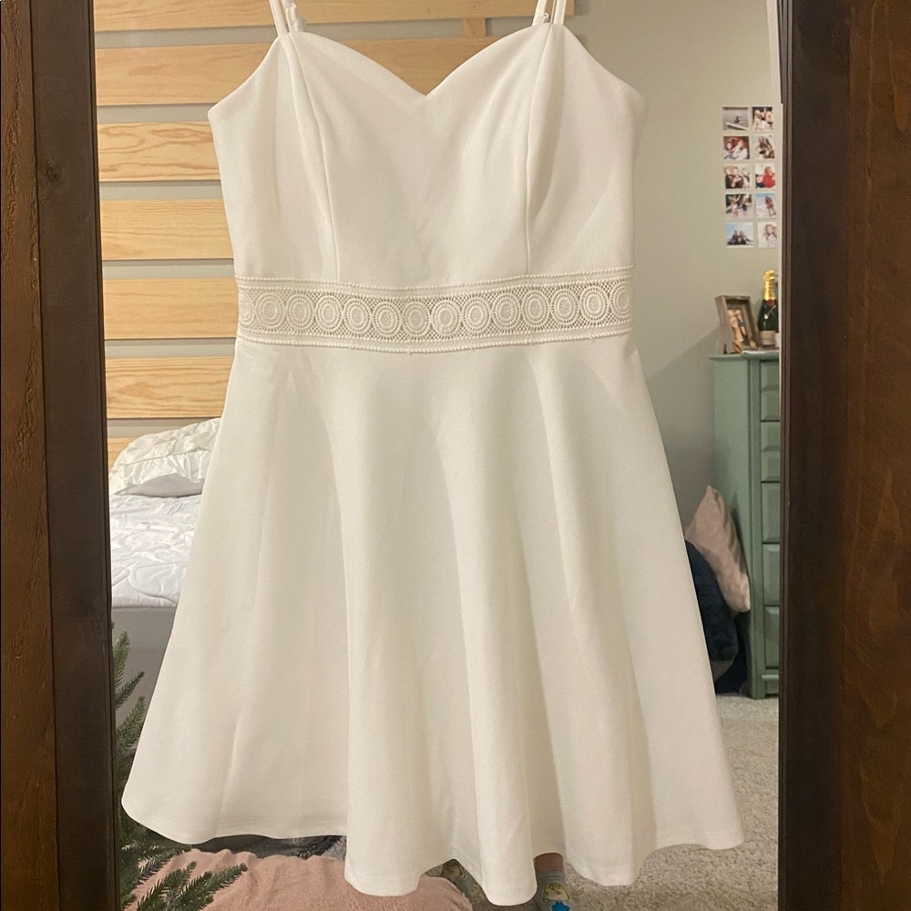 Francesca’s White Skater Dress